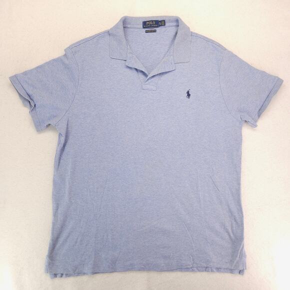 Polo Ralph Lauren Custom Slim Fit Collared Short Sleeve Polo Shirt Mens XL Blue - Picture 2 of 9